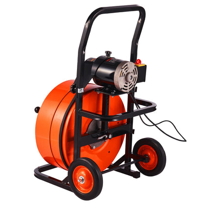 Drain Cleaner Machine Electric Drain Auger 30.5m x 19mm Auto Feed