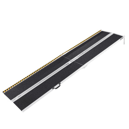 Portable Wheelchair Ramp, 304.8 cm 363 kg Capacity, Non-Slip Aluminum Folding Threshold Ramp, Foldable Mobility Scooter Ramp Wheel Chair Ramp, Handicap Ramp for Home Steps, Stairs, Doorways, Curbs