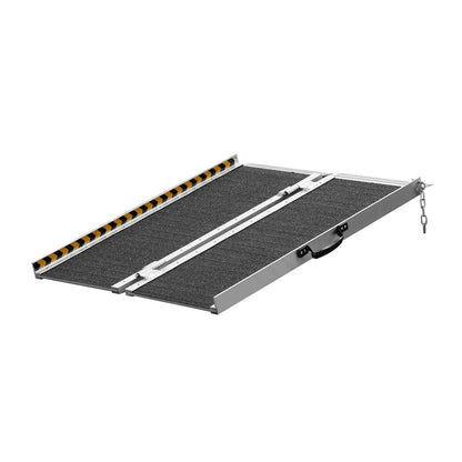 Portable Wheelchair Ramp, 91.4 cm 362.9 kg Capacity, Non-Slip Aluminum Folding Threshold Ramp, Foldable Mobility Scooter Ramp Wheel Chair Ramp, Handicap Ramp for Home Steps, Stairs, Doorways, Curbs
