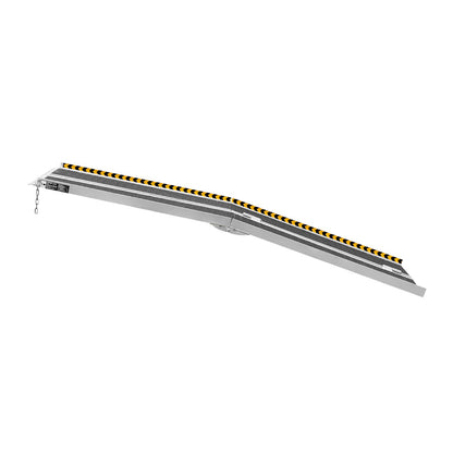 Portable Wheelchair Ramp, 243.8 cm 363 kg Capacity, Non-Slip Aluminum Folding Threshold Ramp, Foldable Mobility Scooter Ramp Wheel Chair Ramp, Handicap Ramp for Home Steps, Stairs, Doorways, Curbs