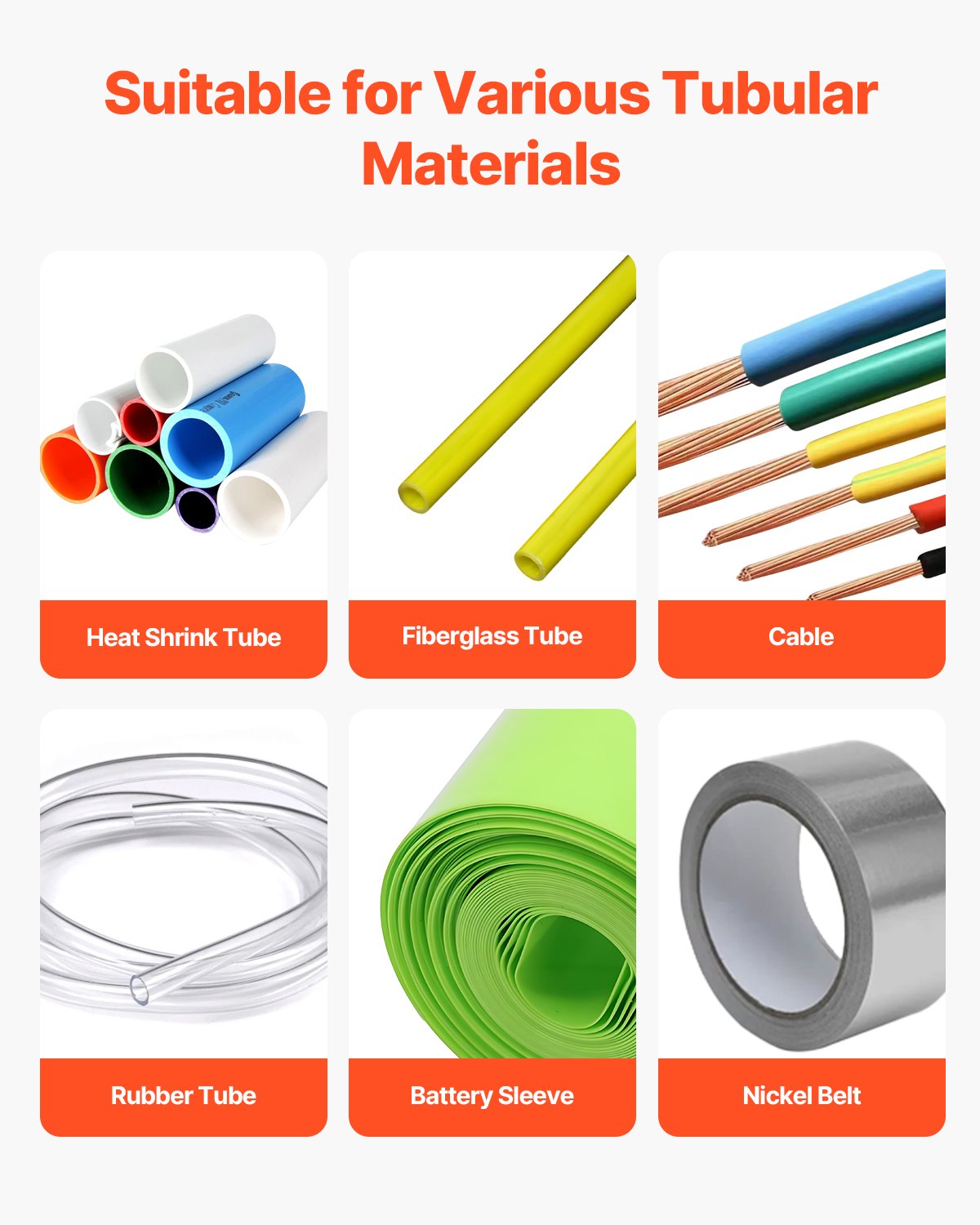 Auto Heat-Shrink Tube Cutter, Cable Pipe Cutting Machine with 1mm-85mm Cutting Width, 0.1mm-99999.9mm Length, Automatic Tube Cutter for Heat Shrink Tube, Fiberglass Tube, Cable, Yellow Wax Tubes