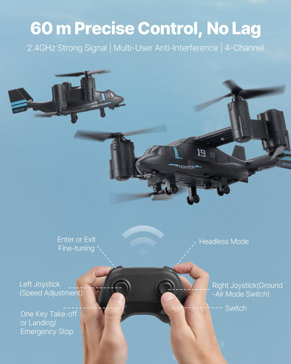 RC Helicopter, 2.4GHz Remote Control Helicopter with Gyro, 4-Channel RC Airplane for Beginner, Wing Lights & One-Key Takeoff/Landing, Flying Plane Toys for Kids Ages 8 and up