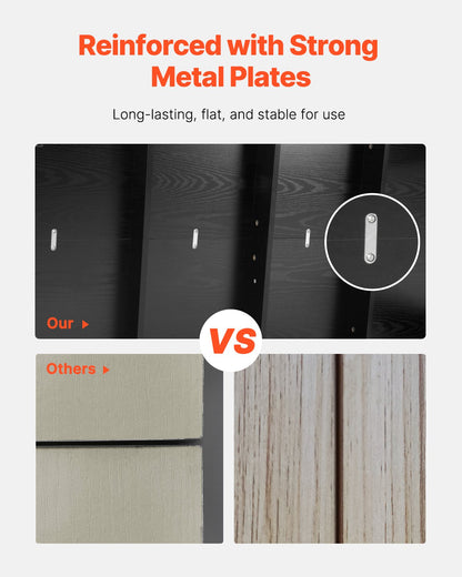 Rectangle Dining Table, 63 inch Length Large Wood Tables for 4-6 Person, Modern Dinner Furniture, Conference Desk Supporting for 330LBS, for Home Kitchen Living Room, Black(Only Table)