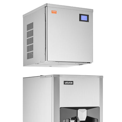 Commercial Ice Maker, 440 Lbs/Day Ice Maker Machine, 180 Lbs Large Ice Storage Bin with 20 Lbs/Min Automatic Ice Dispensing, Self-Cleaning Ice Machine with Touchscreen for Bar, Cafe, Restaurant