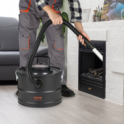 Ash Vacuum Cleaner, 15L with 1200W Powerful Suction, Fireplace Vacuum with Reverse Suction, 3M Power Cable, 16 Kpa Max. Vacuum, for Fireplaces, Pellet Stoves, Wood Stove, Log Burner