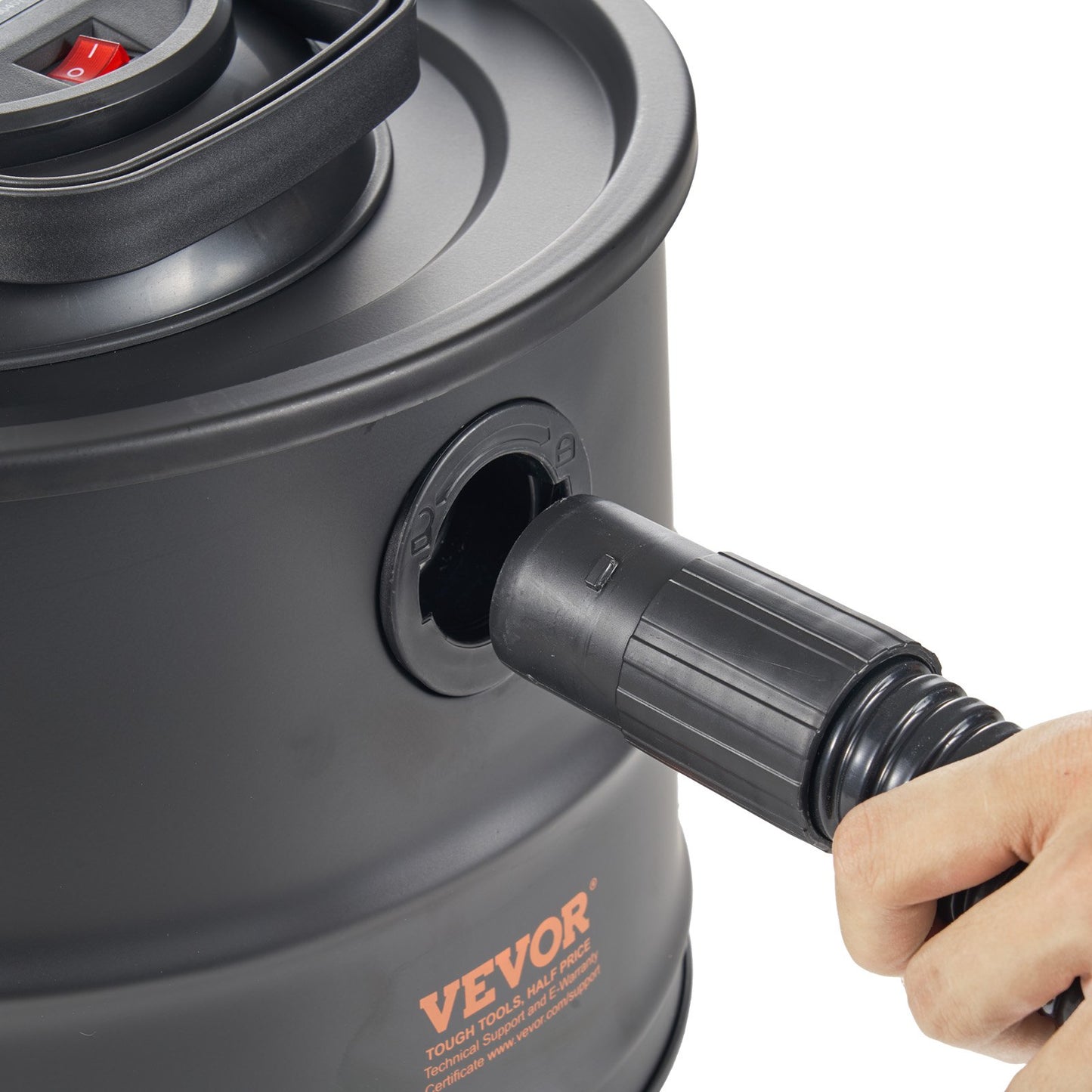 Ash Vacuum Cleaner, 15L with 1200W Powerful Suction, Fireplace Vacuum with Reverse Suction, 3M Power Cable, 16 Kpa Max. Vacuum, for Fireplaces, Pellet Stoves, Wood Stove, Log Burner