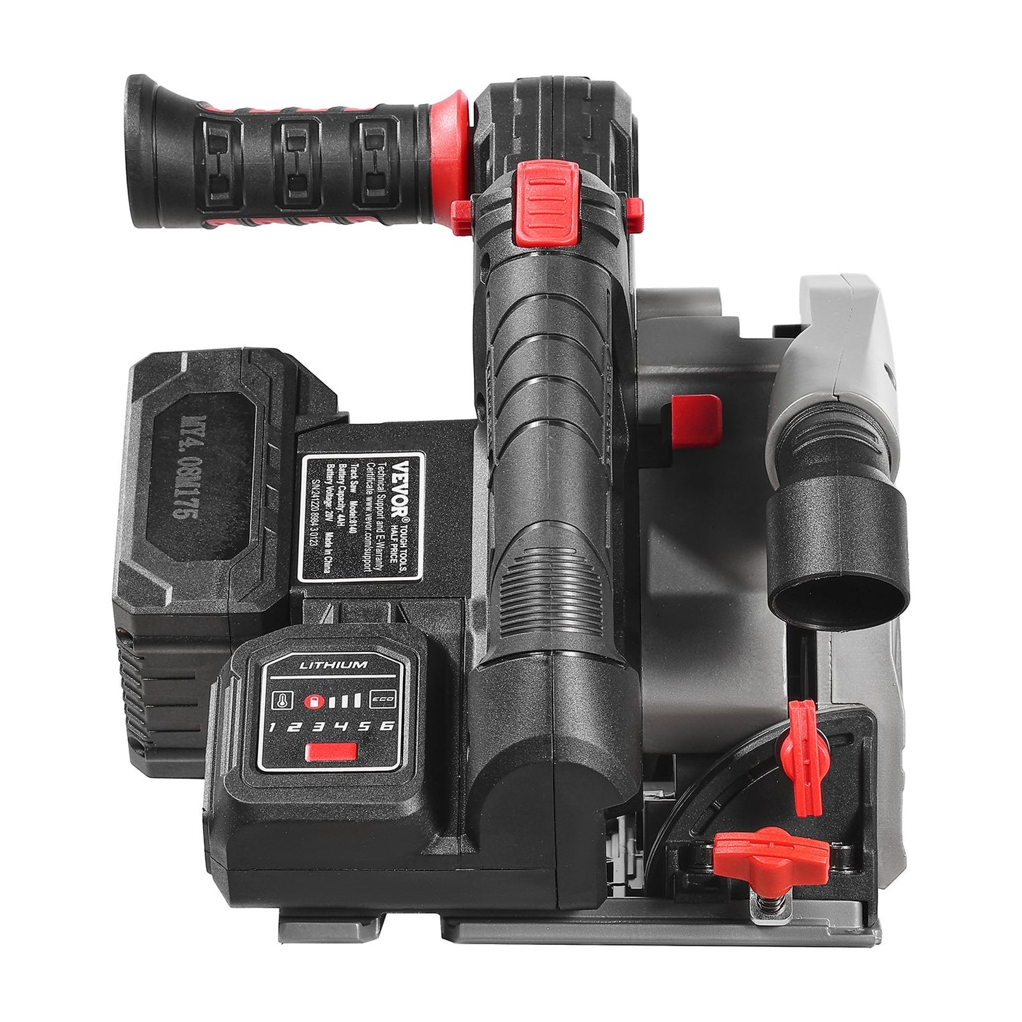 Cordless Track Saw, 140 mm(5-1/2 in) Blade, Brushless Plunge Circular Saw Kit, Tracksaw with 4Ah 20V Battery, Hard Case, 52 mm(2.05 in) Cutting Depth, for Wood, Plastic, Tool Only (Guide Rail Sold Separately)