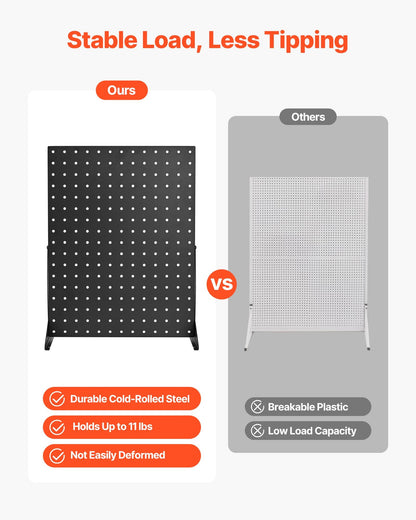 Pegboard Display Stand, 43 x 33 cm Tabletop Pegboard Display Stand, Accessories Rack Organizer, Thickened Cold-Rolled Steel Peg Board Panel for Grocery Retail Store Jewelry Shop, Black (4 PCS)