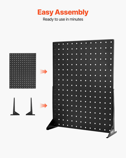 Pegboard Display Stand, 43 x 33 cm Tabletop Pegboard Display Stand, Accessories Rack Organizer, Thickened Cold-Rolled Steel Peg Board Panel for Grocery Retail Store Jewelry Shop, Black (4 PCS)