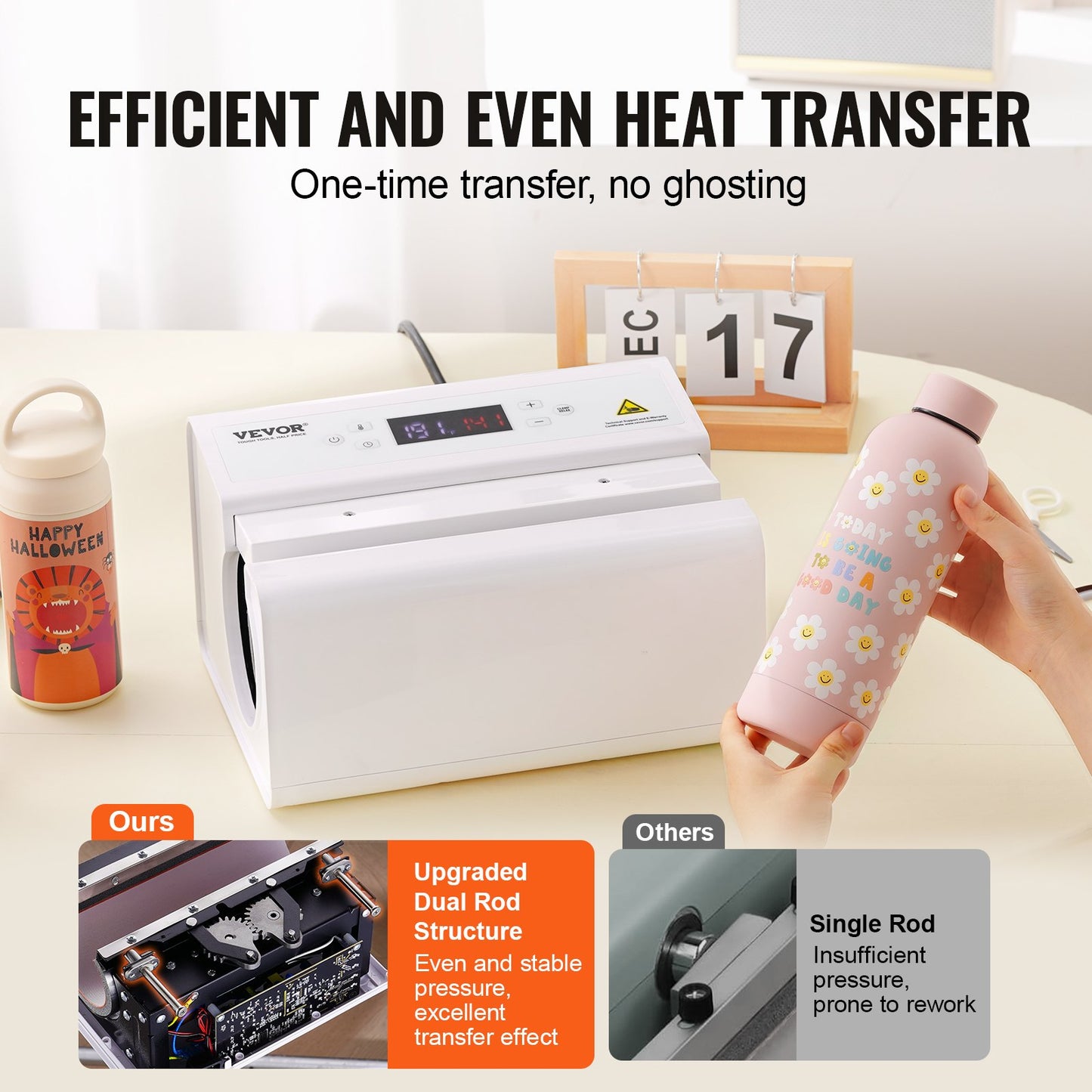 Auto Tumbler Heat Press Machine 311.8-850.5 g Sublimation Mug Heat Press White