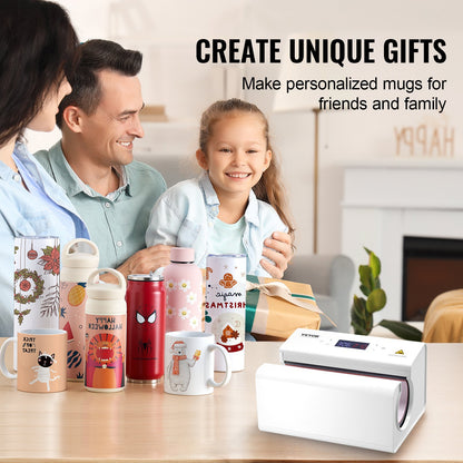 Auto Tumbler Heat Press Machine 311.8-850.5 g Sublimation Mug Heat Press White