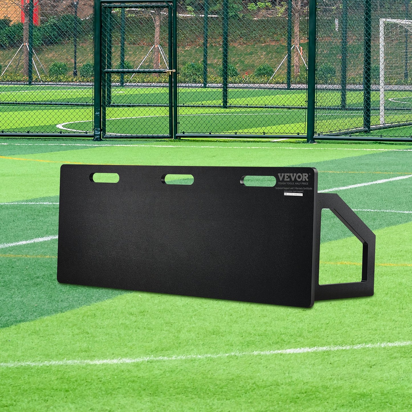 Fotbollsrebounderbräda, 114,3 x 45,7 cm bärbar fotbollsvägg med 2 reboundervinklar, hopfällbar HDPE-rebounderbräda, fotbollsträningsutrustning för barn och vuxna, passnings- och skottträning