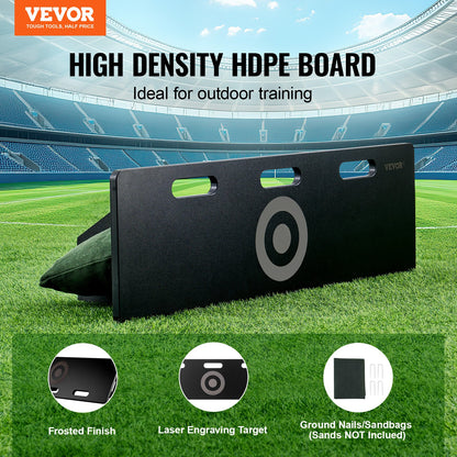 Fotbollsrebounderbräda, 40"x12" bärbar fotbollsvägg med 2 vinklar för rebound, hopfällbar HDPE kickback-reboundbräda, fotbollsträningsutrustning för barn och vuxna, passnings- och skottträning