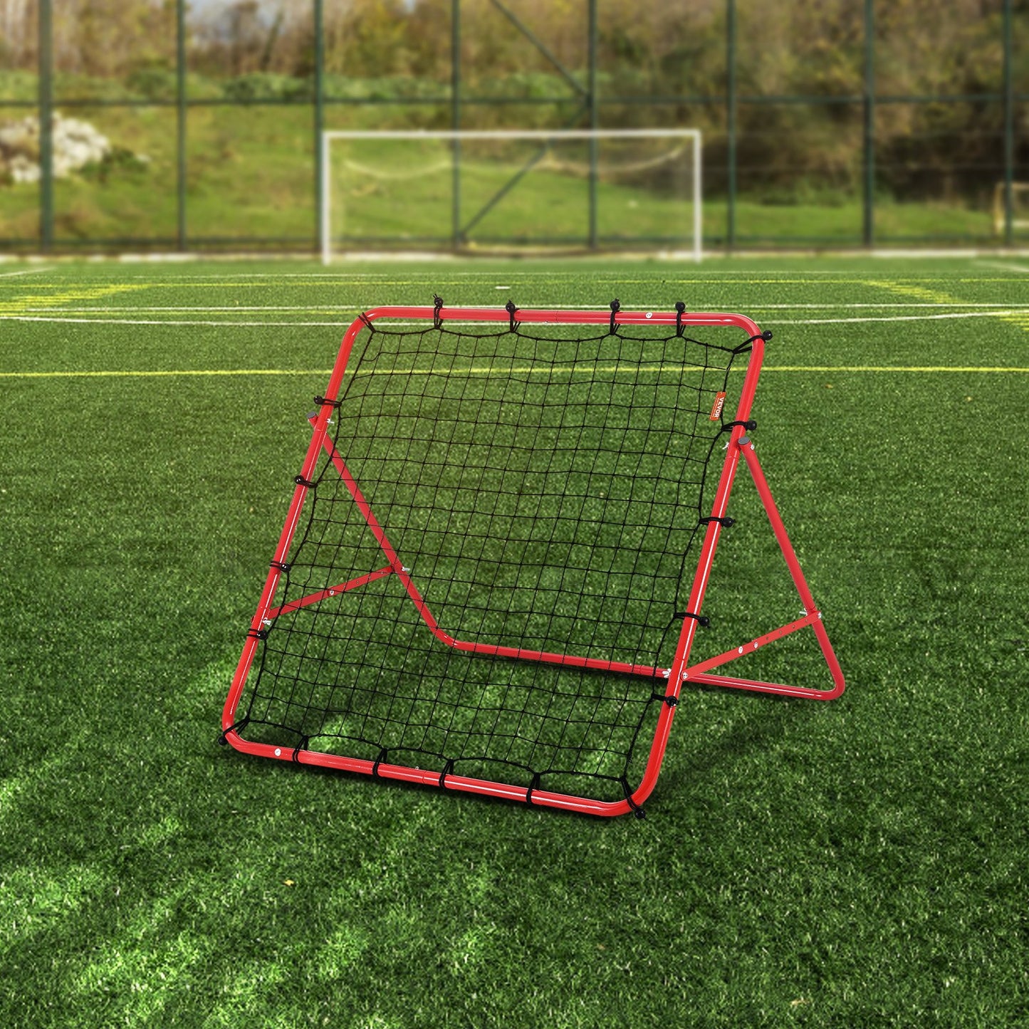 Fotbollsnät för rebounder, kickback 99,1x99,1 cm, bärbara fotbollsträningsgåvor, komplett målnät, hjälpmedel och utrustning för barn, tonåringar och alla åldrar, enkel uppsättning och perfekt förvaring