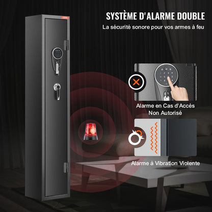 2 Rifles Gun Safe, Rifle Safe with Lock & Digital Keypad, Quick Access Gun Storage Cabinet with Removable Shelf, Pistol Rack, Rifle Cabinet for Home Rifle and Pistols