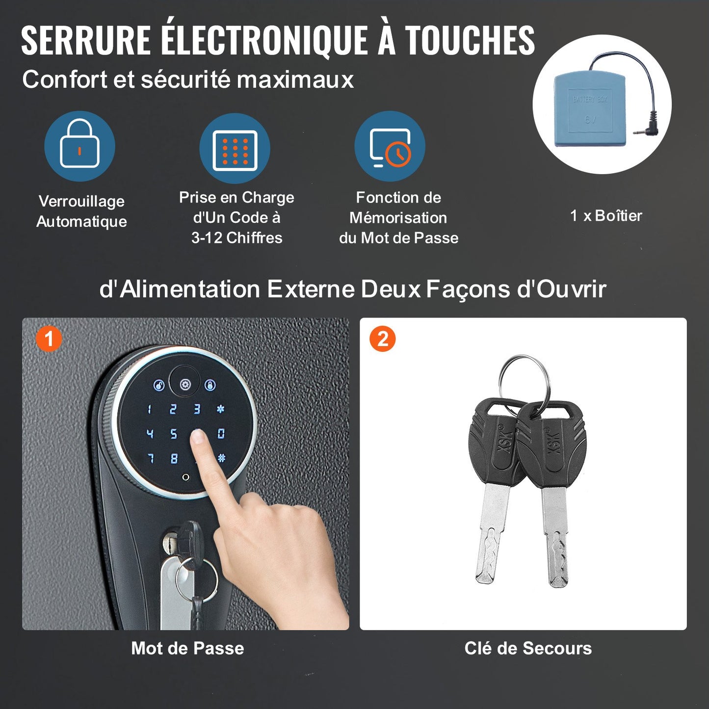 Vapenskåp för 7-8 gevär, gevärskåp med digital knappsats och lås, vapenförvaringsskåp med inbyggt förvaringsskåp, avtagbar förvaringshylla för långt vapen och pistoler