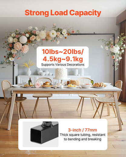 Over The Table Rod Stand with Clamps, 13"-42" Tall & 28"-98" Length Adjustable, 2 Packs Table Arch Stand, Tabletop Balloon Arch Frame for Wedding Birthday Party Christmas Decorations, Black