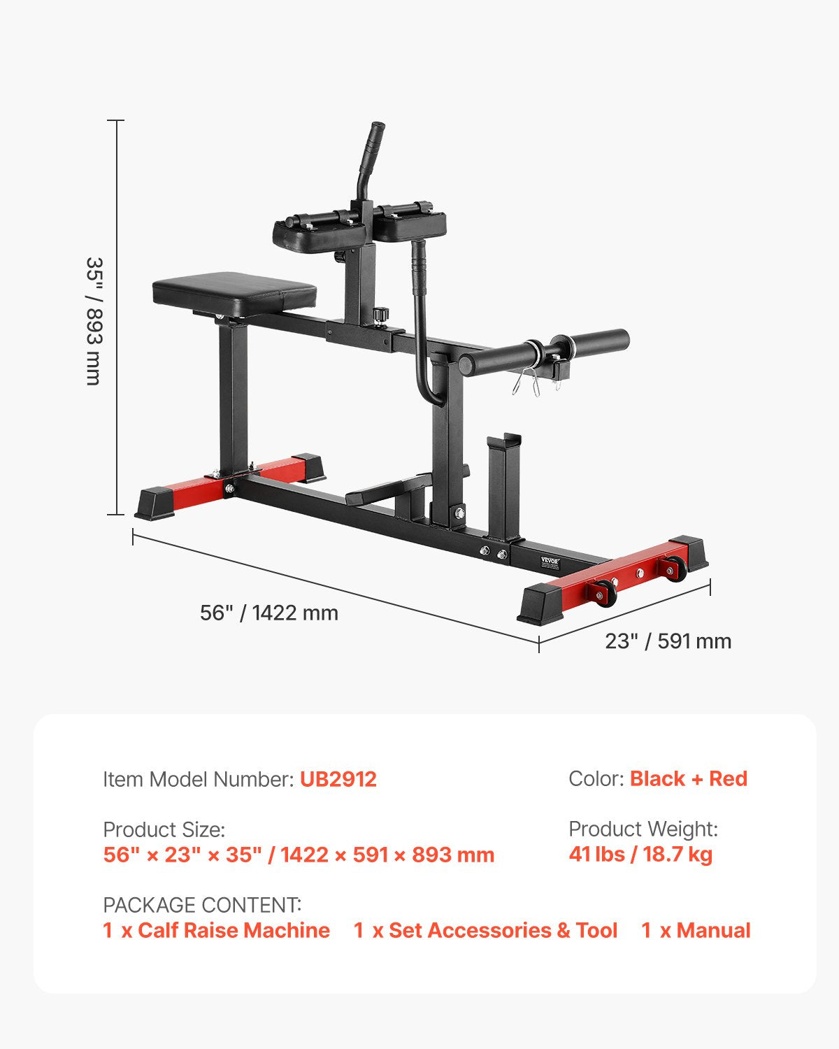 Sittande vadmaskin, vadlyftsmaskin med kapacitet på 440 pund, sittande vadlyftsmaskin för benträning hemmagym, vadträningsutrustning, specialmaskin för underkroppen, passar 1/2 tums viktskivor