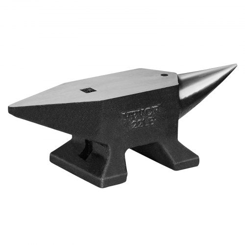 Single Horn Anvil, 10 kg Cast Steel Anvil, High Hardness Rugged Round Horn Anvil Blacksmith, Large Countertop and Stable Base, with Round and Square Hole, Metalsmith Tool for Bending and Shaping