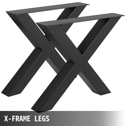 Metal Table Legs 28.4 x 29.9 Inch Black Table Legs Premium steel table legs with X-frame style Steel Bench Legs Country Style Table Legs Furniture Leg Perfect for Coffee Store Home Office Bar
