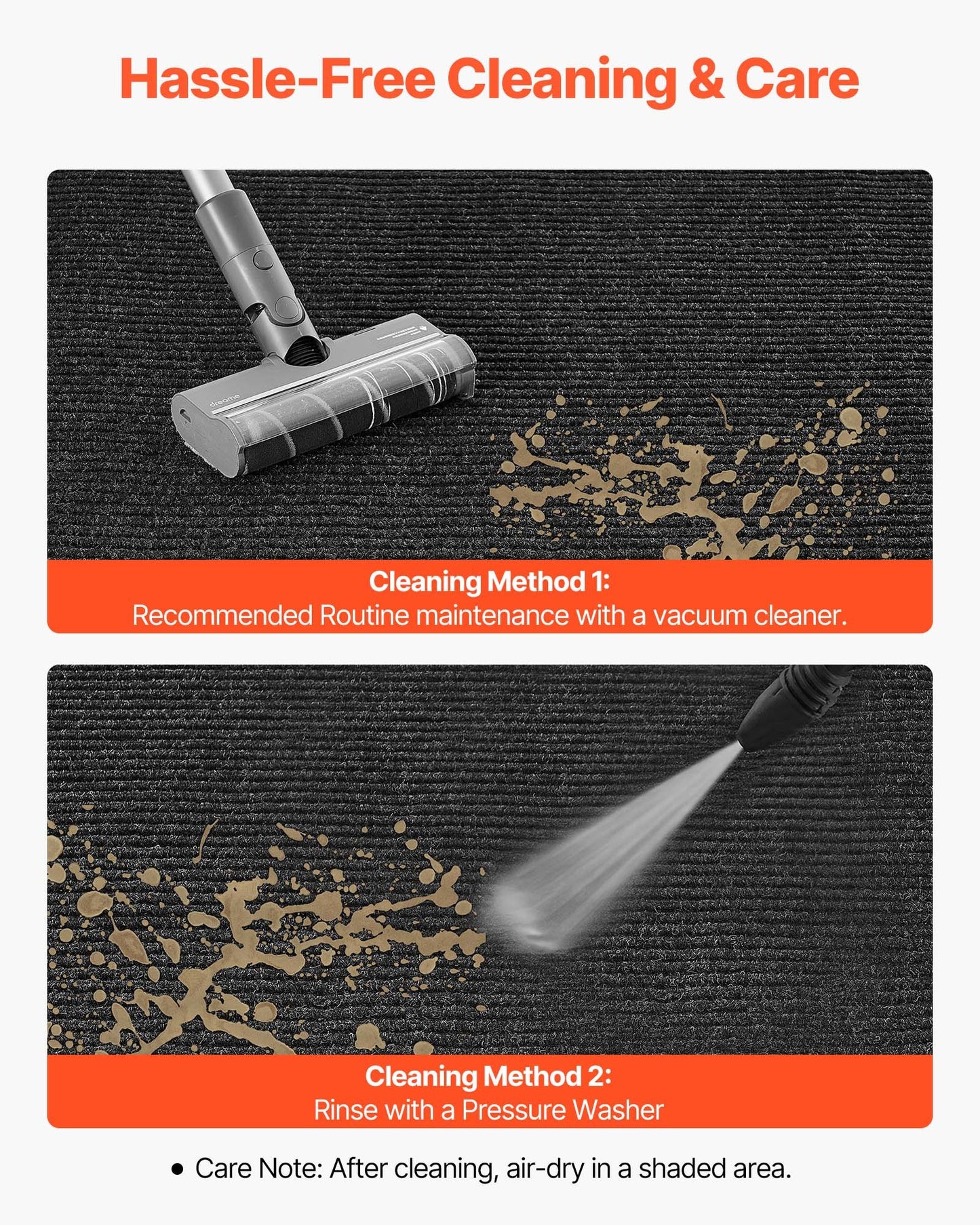 Front Door Mat, 1524 x 914 mm Commercial Floor Mat for Indoor and Outdoor, Stylish Stripedd Industrial Carpet with PVC Backing, Heavy Duty Washable Entry Rug for Hallway, Balcony, Garage, Grey