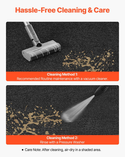 Front Door Mat, 1829 x 1219 mm Commercial Floor Mat for Indoor and Outdoor, Stylish Striped Industrial Carpet with PVC Backing, Heavy Duty Washable Entry Rug for Hallway, Balcony, Garage, Grey