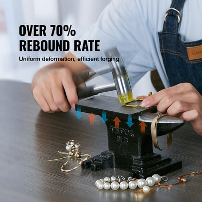 Single Horn Anvil, 4 kg Cast Steel Anvil, High Hardness Rugged Round Horn Anvil Blacksmith, Compact Design and Stable Base, Forge Tools and Equipment, Metalsmith Tool for Bending and Shaping