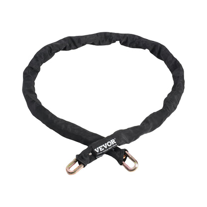 Cykelkedjelås, 1,7 m säkerhetscykelkedjelås, kraftiga metallstål stöldskyddslås med hög säkerhet, perfekt för cykel, motorcykel, skoter, dörr, staket, grind, 9,5 mm, svart