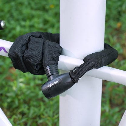 Cykelkedjelås, 1,2 m kombinationscykelkedjelås med 4 nycklar, kraftiga stöldskyddslås med hög säkerhet, perfekt för cykel, motorcykel, skoter, dörr, staket eller grind, 8 mm