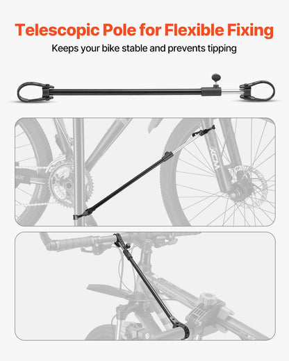 Bike Repair Stand, 66 lb Heavy-duty Bicycle Work Stand with 32.8-56.6 in Adjustable Height & Magnetic Tool Tray, Foldable Bicycle Maintenance Rack, Shop Home Mechanics for Mountain & Road Bike