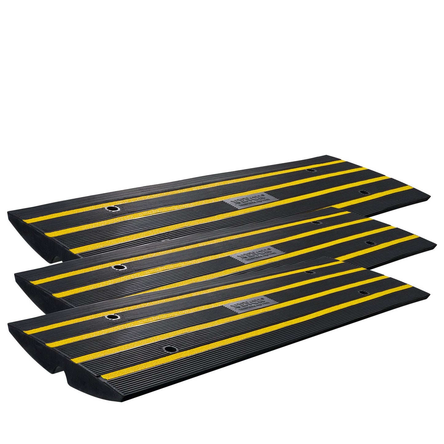 Curb Ramp Rubber Driveway Ramp 3 Pack 2.6" Rise 15T Load Threshold Ramp
