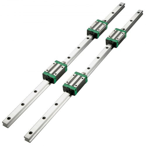 3PCS Linear Rail 2-167.6 cm(0.78-66 Inch), Linear Bearings and Rails with 4PCS HSR20 Bearing Block, Linear Motion Slide Rails plus for DIY CNC Routers Lathes Mills, Linear Slide Kit fit X Y Z Axis