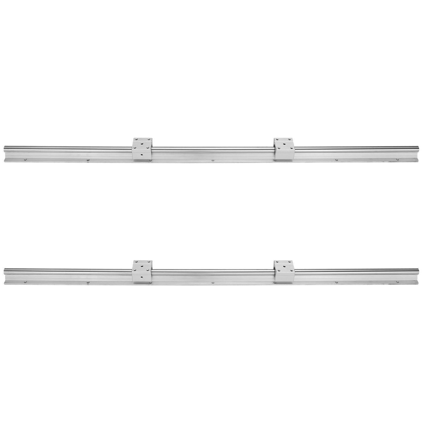 Linear Guide Rail Set, SBR16 800mm, 2 PCS 31.5 in/800 mm SBR16 Guide Rails and 4 PCS SBR16UU Slide Blocks, Linear Rails and Bearings Kit for Automated Machines DIY Project CNC Router Machines