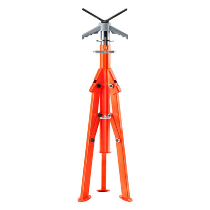 Pipe Stand, 1133.9 kg Heavy Duty Pipe Jack Stands, 69.1-132.1 cm Height Adjustable V Head Pipe Stand, 45# Steel Folding Jack Stand for 1.3-30.5 cm Pipes
