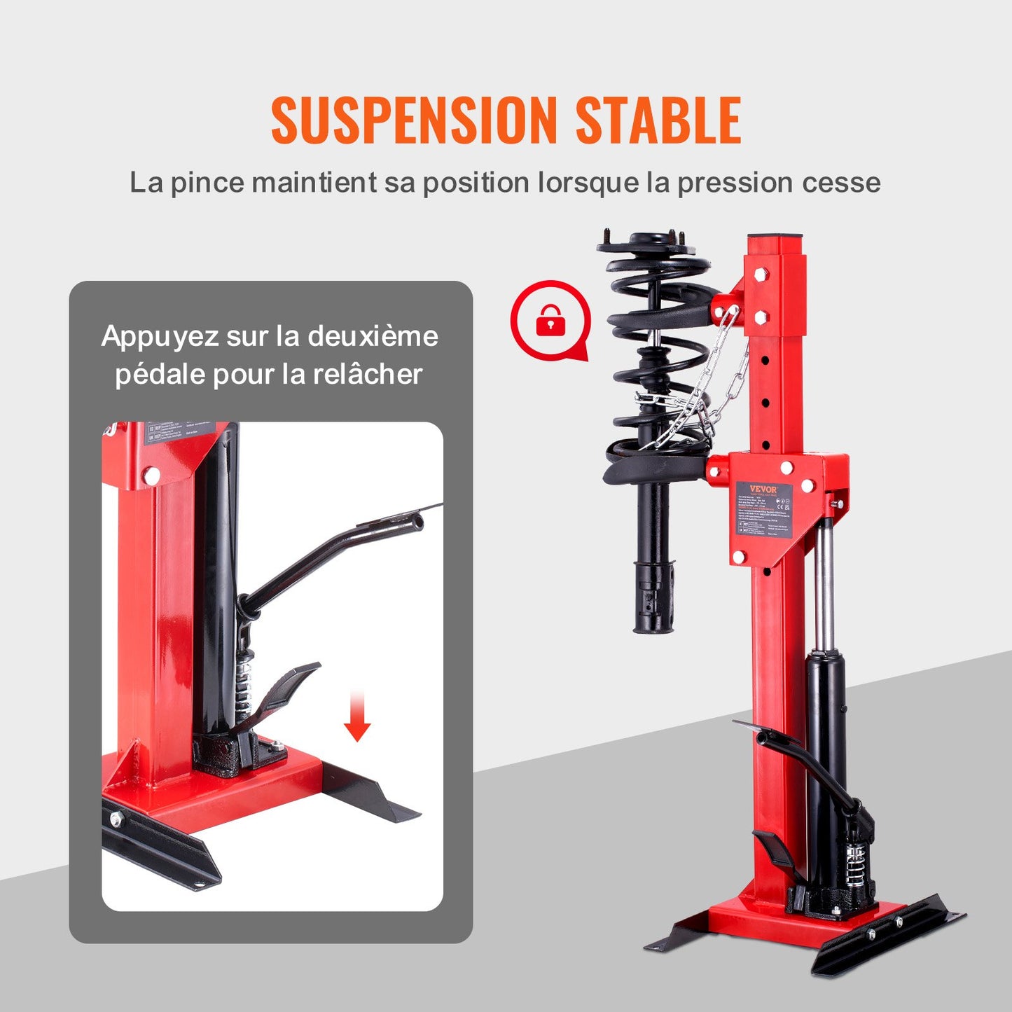 Strut Spring Compressor, 4.5 Ton/4499.6 kg Hydraulic Jack Capacity, 1 Ton Rated Compression Force, Auto Strut Coil Spring Compressor Tool, Hydraulic Spring Compressor for Strut Spring Removing