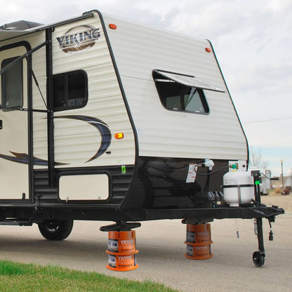 Domkraftsblock, 900 kg kapacitet per husbil, nivåutjämningsblock i högkvalitativ polypropylen för husbilar, resetillbehör för husbilar, kan användas för alla typer av domkrafter, stolpar, fot och femte hjul, 2-pack