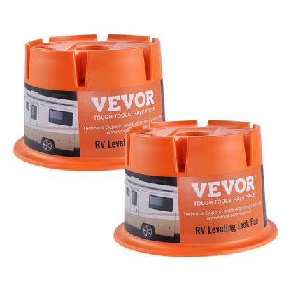 Domkraftsblock, 900 kg kapacitet per husbil, nivåutjämningsblock i högkvalitativ polypropylen för husbilar, resetillbehör för husbilar, kan användas för alla typer av domkrafter, stolpar, fot och femte hjul, 2-pack