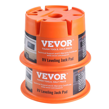 Domkraftsblock, 900 kg kapacitet per husbil, nivåutjämningsblock i högkvalitativ polypropylen för husbilar, resetillbehör för husbilar, kan användas för alla typer av domkrafter, stolpar, fot och femte hjul, 2-pack