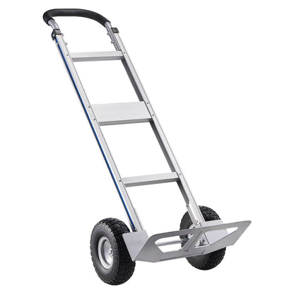 Hand Truck, 226.9 kg Load Capacity, Heavy-Duty Hand Truck Dolly with Non-Slip Wheels & Handle, Aluminum Alloy Portable Trolley Dolly with Tie-down Strap for Moving Home, Office, Warehouse