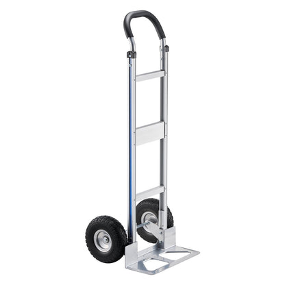 Hand Truck, 226.9 kg Load Capacity, Heavy-Duty Hand Truck Dolly with Non-Slip Wheels & Handle, Aluminum Alloy Portable Trolley Dolly with Tie-down Strap for Moving Home, Office, Warehouse