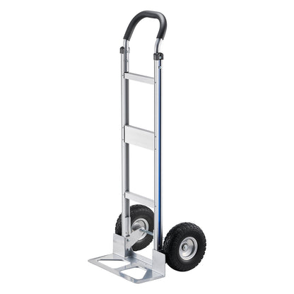 Hand Truck, 226.9 kg Load Capacity, Heavy-Duty Hand Truck Dolly with Non-Slip Wheels & Handle, Aluminum Alloy Portable Trolley Dolly with Tie-down Strap for Moving Home, Office, Warehouse