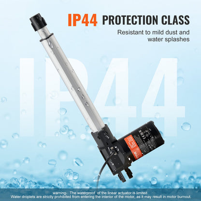 Linear Actuator 12V 25.4 cm Heavy Duty 598.7 kg/6000N 0.5 cm/s IP44 Protection
