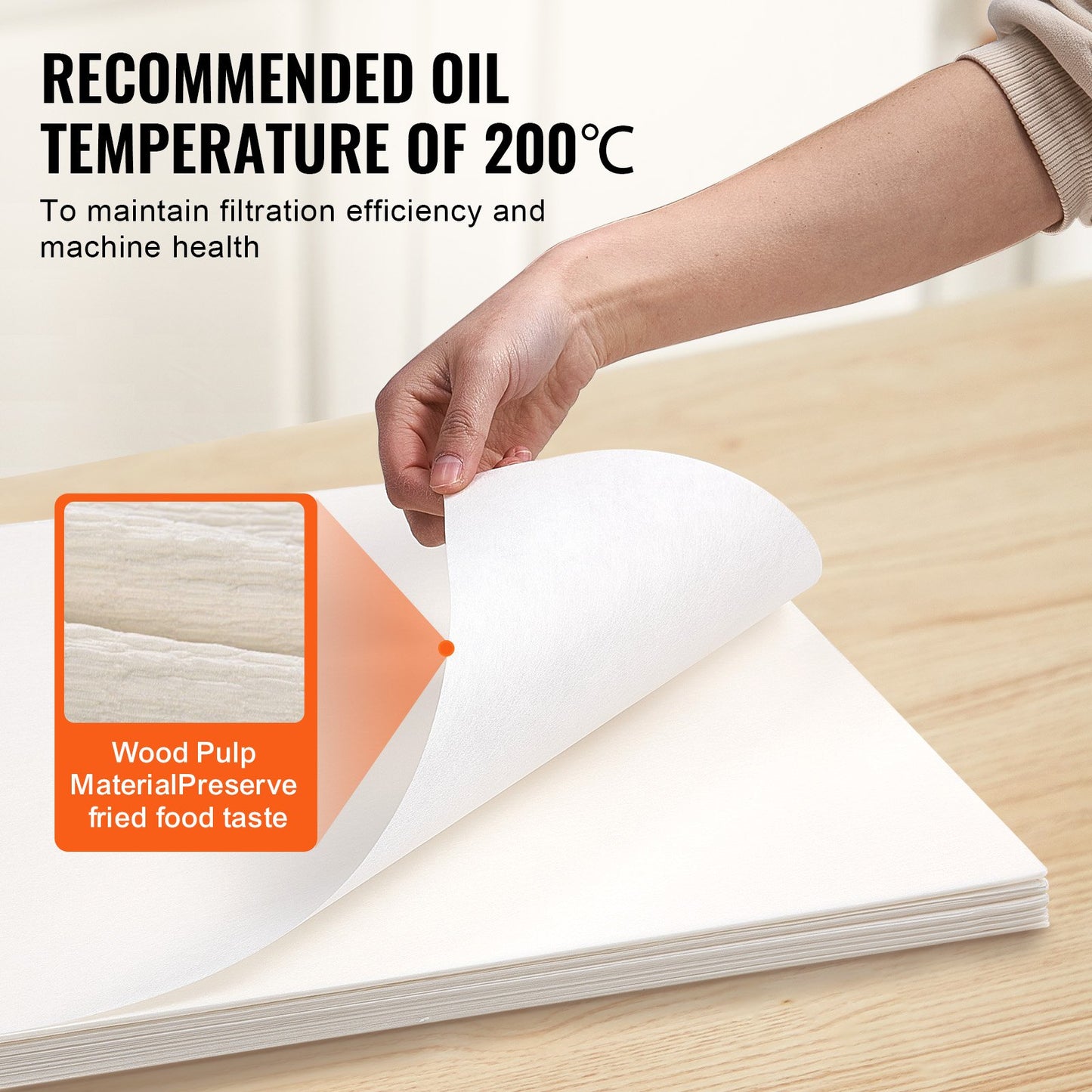 Filterpapper för fritös, 100 ark, 25,7" x 16,9", reservfilterark för fritös, för 55 liters kommersiell mobil fritös, för restaurang, snabbmatsrestaurang, Carnival Concession Stand