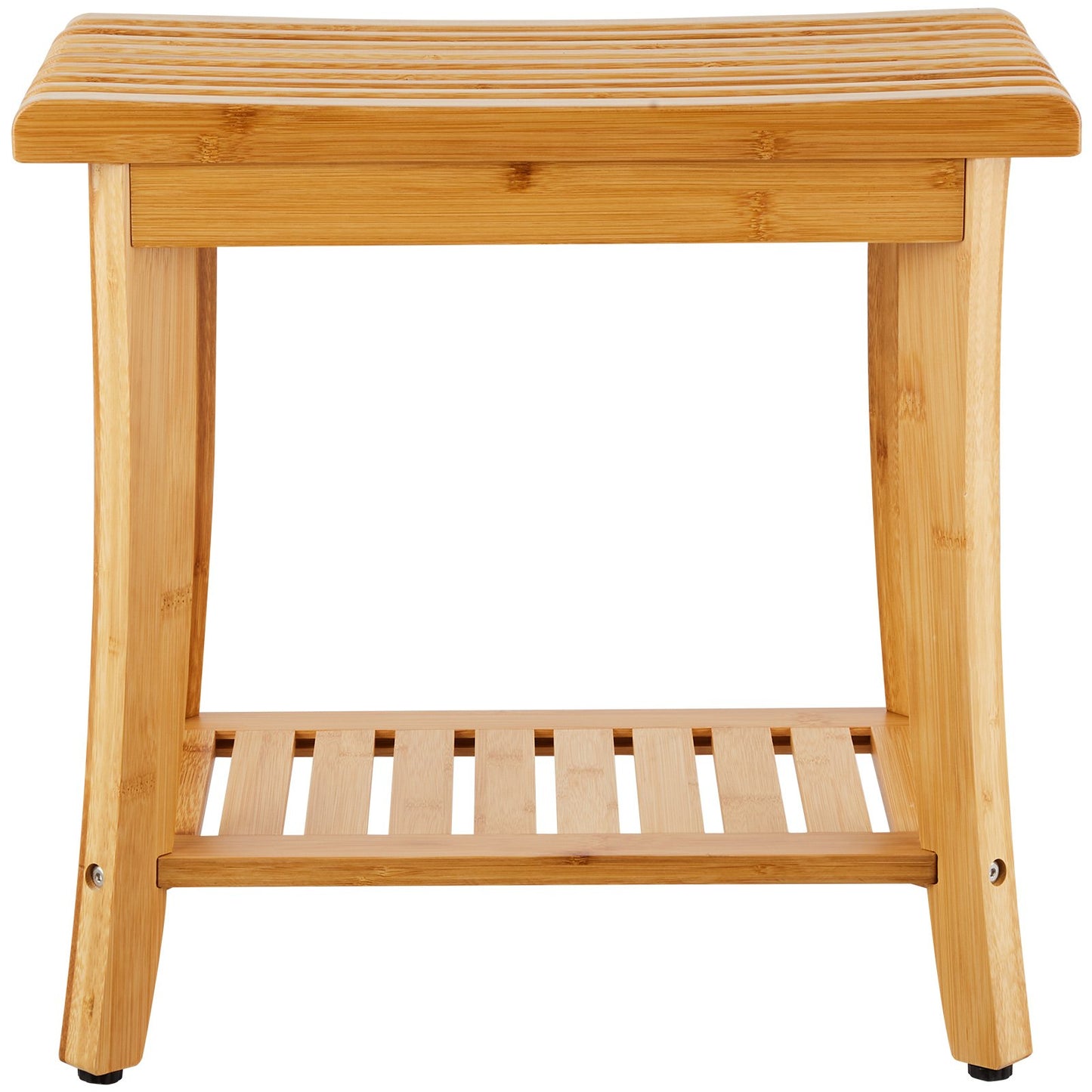 Bamboo Shower Bench 48.5 x 28.7 x 46.5 cm Shower Stool Chair for Bathroom