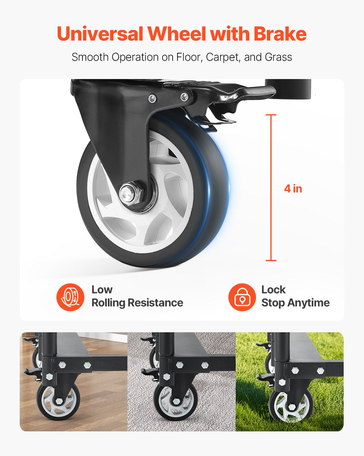 Folding Chair Rack, 400 LBS Capacity, Heavy-duty Chair Cart for 5 Tables+14 Chairs, Chair Storage Dolly Chair Holder w/ Swivel Casters and Locking Wheels,for Party Event,Hotel, Matte Black