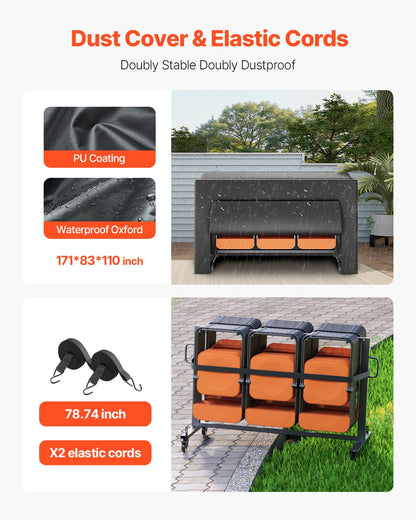 Folding Chair Rack, 400 LBS Capacity, Heavy-duty Chair Cart for 42 Chairs or 12 Tables, Multi-Function Chair Storage Dolly with Rubber Wheels and Holders, Large Chair Holder, Matte Black