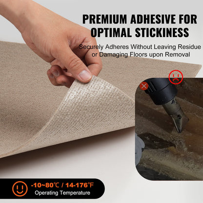 Mattplattor, självhäftande, 45 x 45 cm, kvadratiska, självhäftande mattgolvplattor, mjuka vadderade mattplattor, enkel installation, gör-det-själv för sovrum, vardagsrum, inomhus och utomhus (10 plattor, ljusbruna)