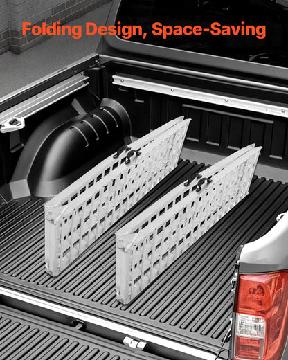 Aluminum Ramps, 2000 lbs, 2Pcs Heavy-duty Ramps with Wider Ramp Surface, Universal Stable Loading Ramp with Handles, Fit for ATV, UTV, Motorcycle, Electric Bicycle, etc.