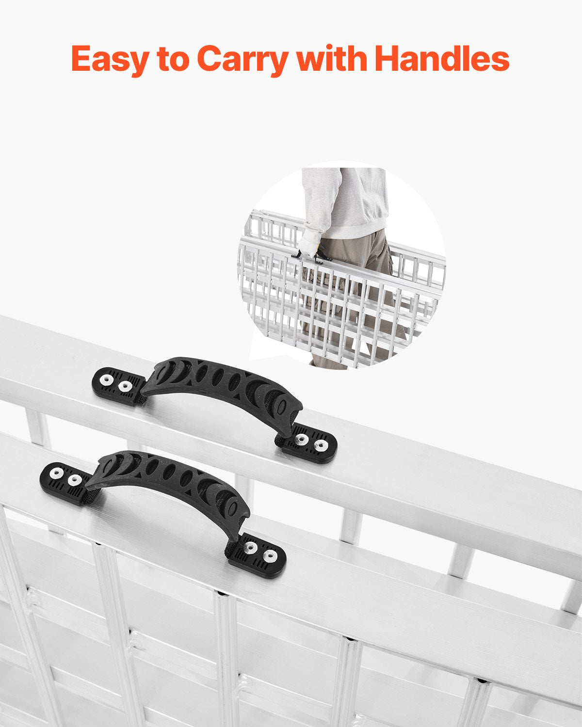 Aluminum Ramps, 2000 lbs, 2Pcs Heavy-duty Ramps with Wider Ramp Surface, Universal Stable Loading Ramp with Handles, Fit for ATV, UTV, Motorcycle, Electric Bicycle, etc.