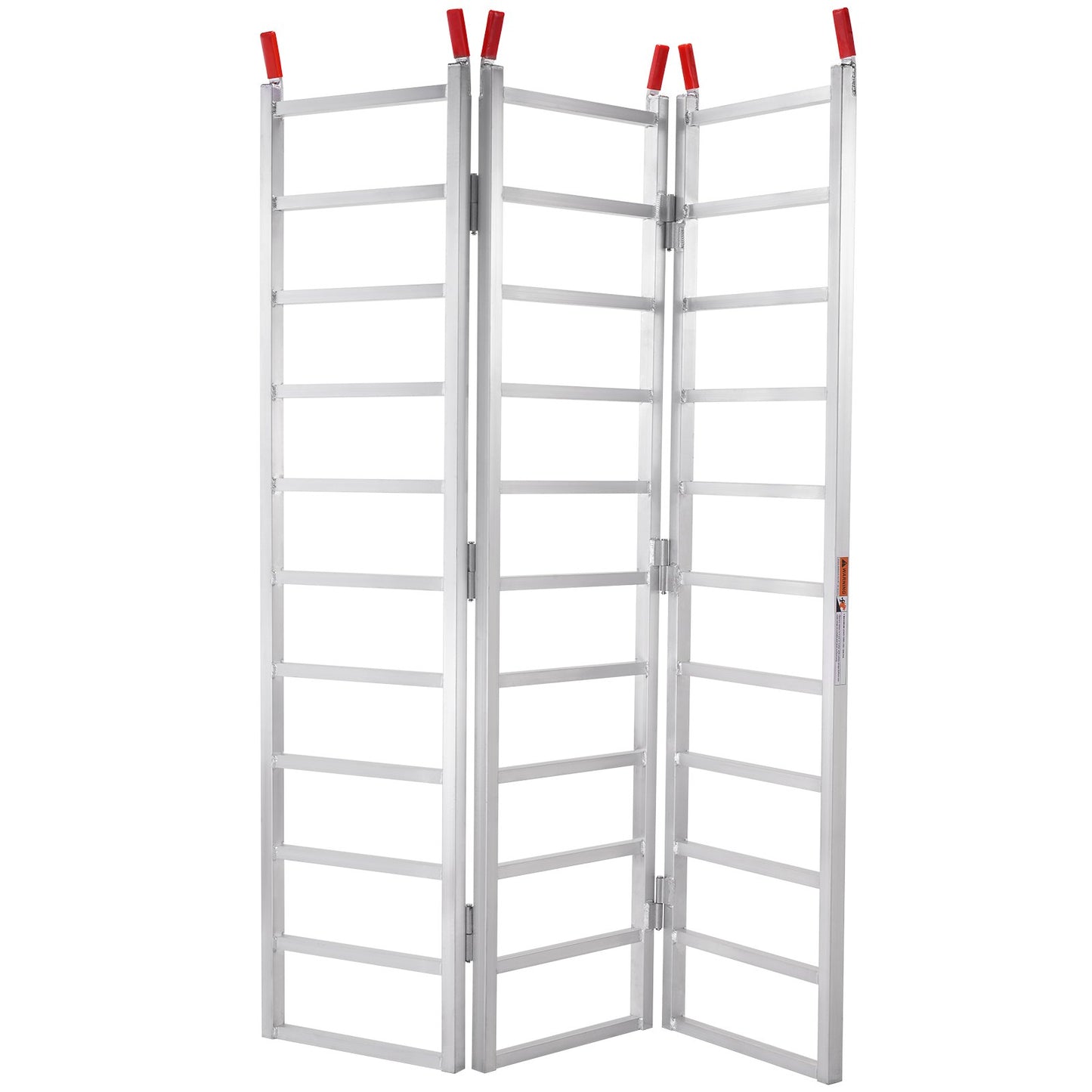 Aluminiumramper, 1500 lbs, Trippelvikbar ramp med lastremmar, Hopfällbar lastramp för motorcykel, traktor, ATV/UTV, lastbilar, gräsklippare, snöslunga, 77"L x 54"B, 1 st